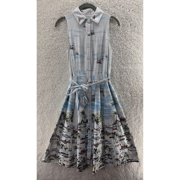 Chetta B Dresses & Skirts - Chetta B Size 4 Dress A-line Button-Front Boat Beach Resort Travel Cruise Vacay